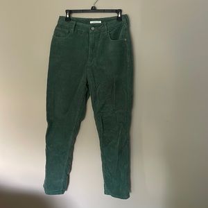 Green Corduroy PacSun Mom Jeans